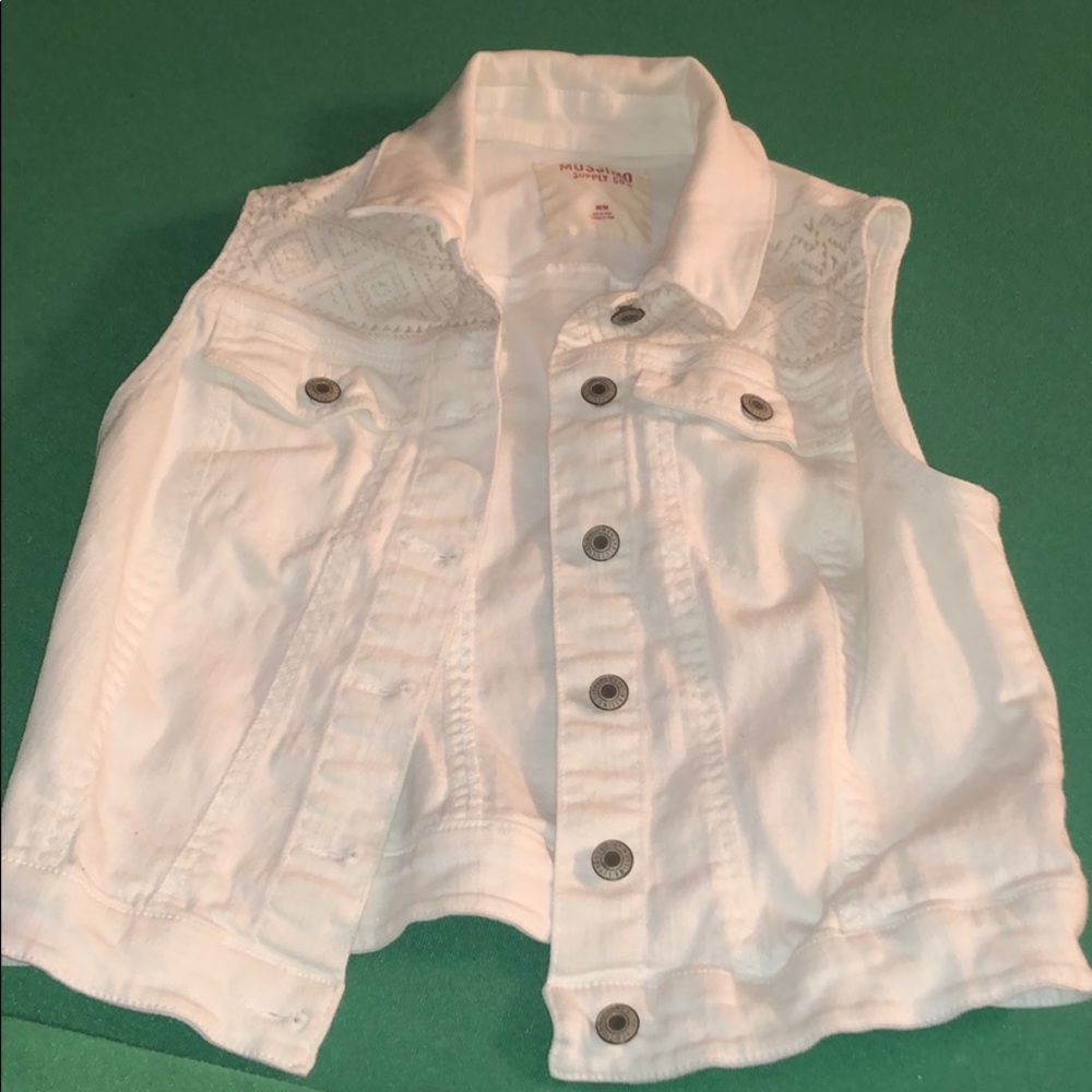 White jean jacket